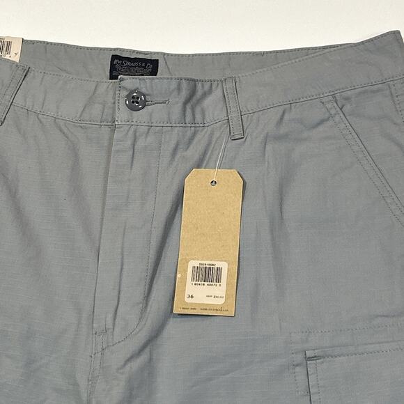 Levi’s Carrier Cargo Shorts Men’s 36 Light Gray NWT 100% Cotton Loose Fit - Picture 3 of 14